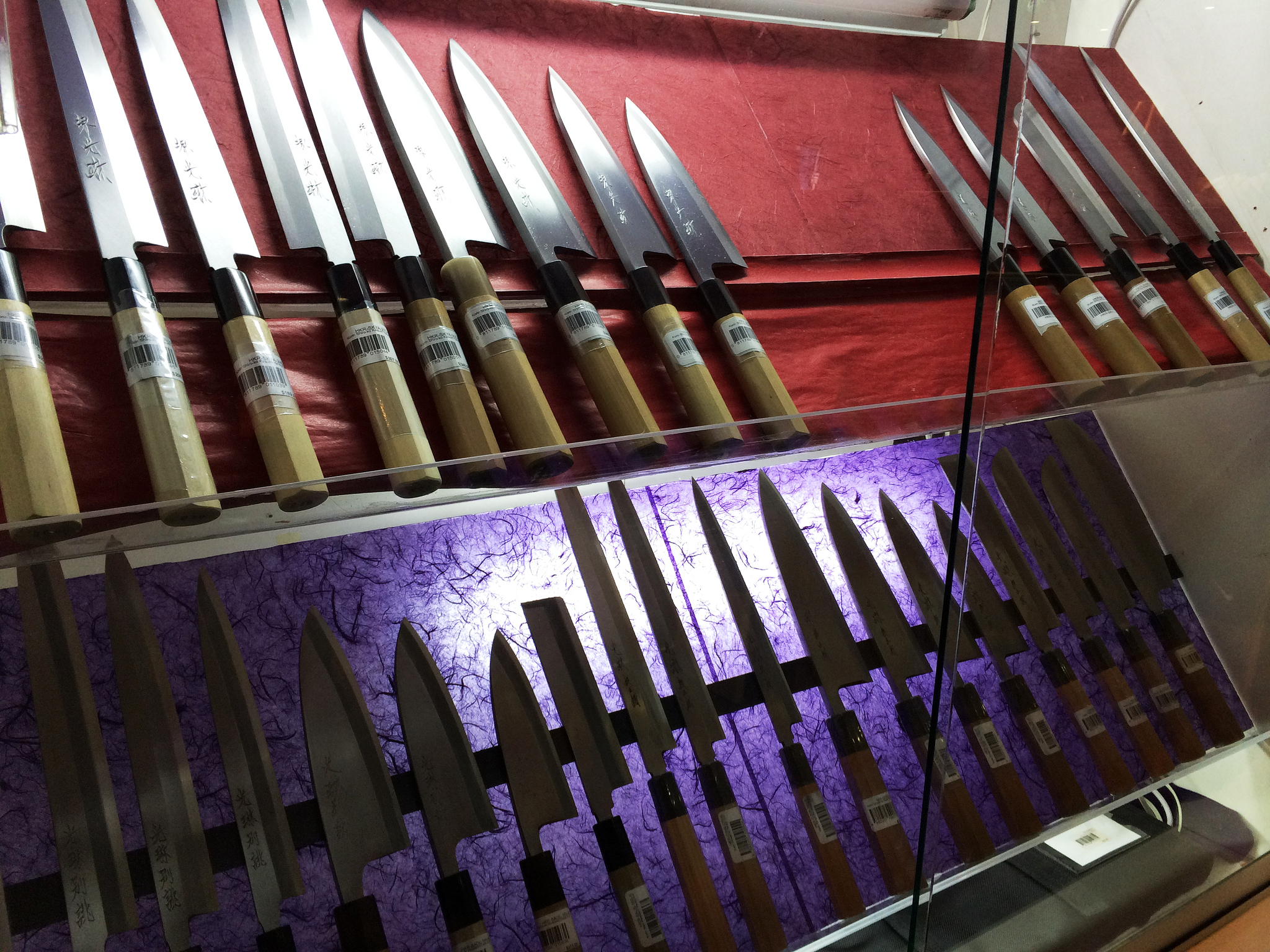 Japanese knives at Korin in New York. Photo by alphacityguides.