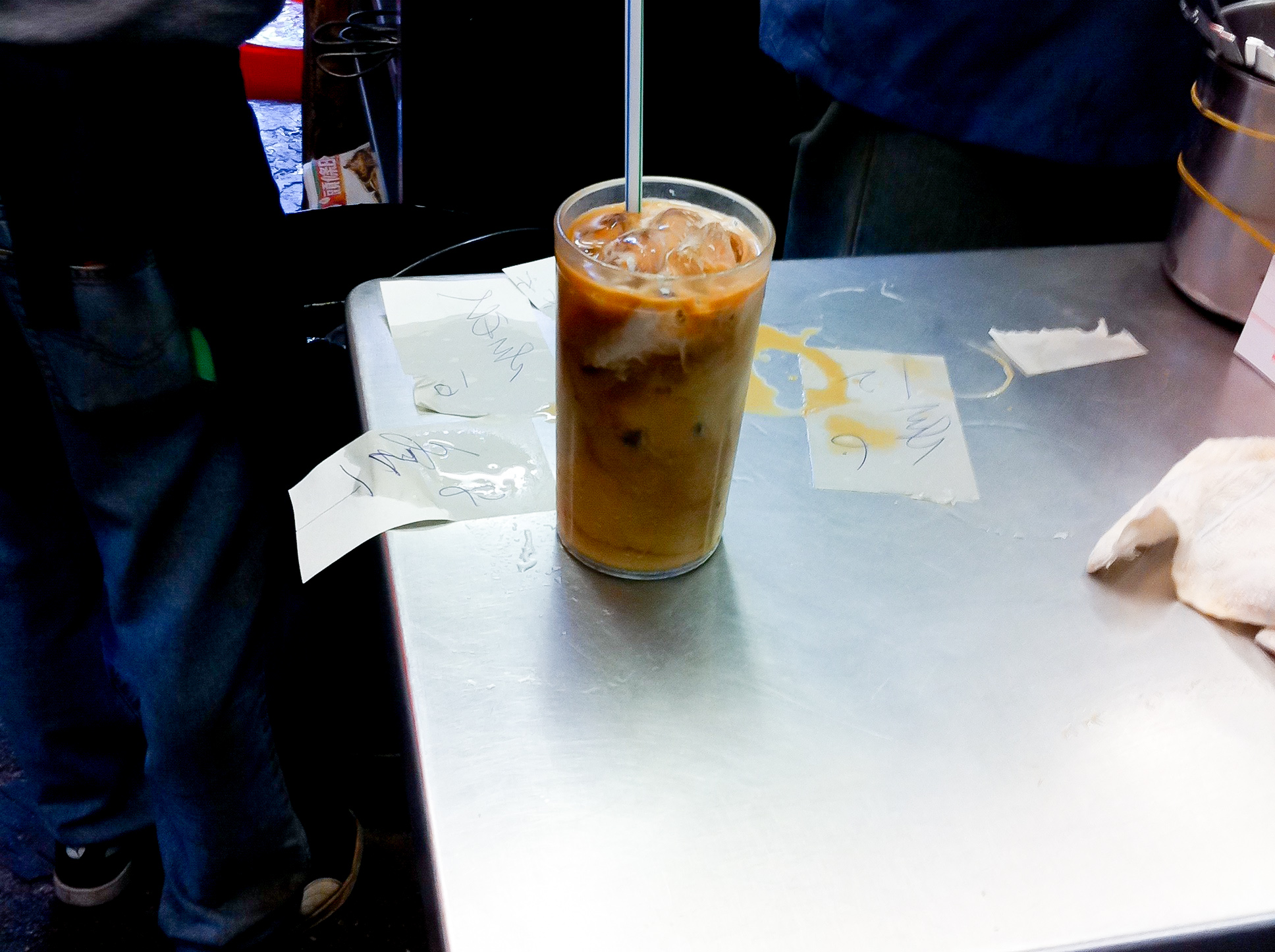 Hong Kong style milk tea at Lan Fong Yuen in Hong Kong. Photo by alphacityguides.