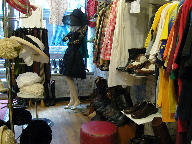 Fashion inside David Owens Vintage Clothing in New York. Photo by alphacityguides.