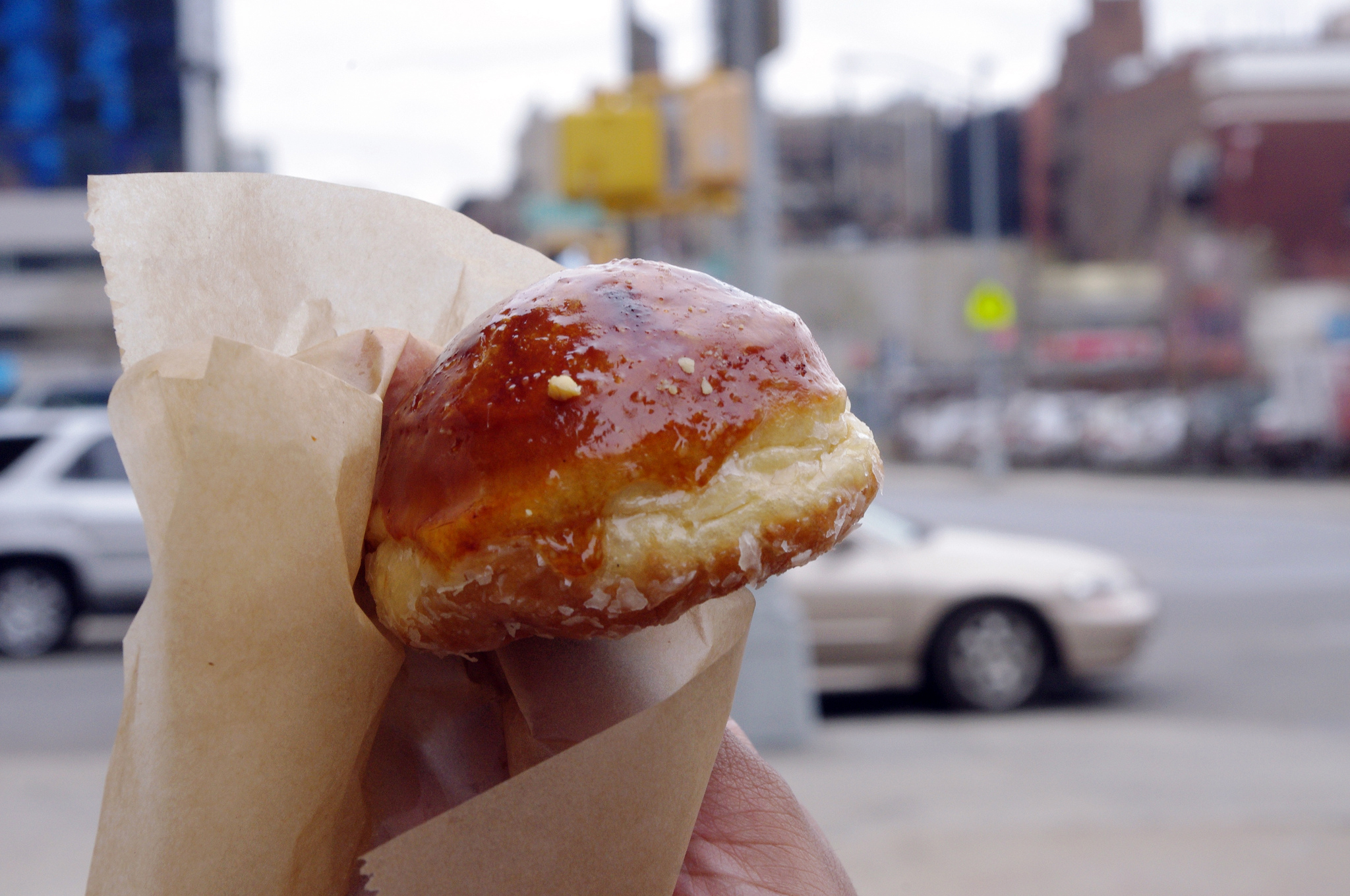 Creme brulee doughnut from Doughnut Plant in New York. Photo by alphacityguides.