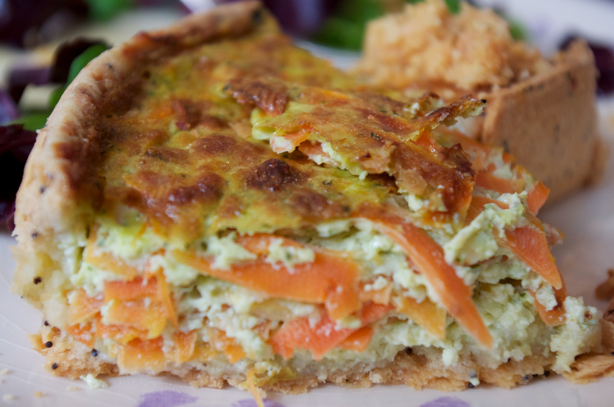 Savoury carrot tart from Tartes Kluger in Paris. Photo by alphacityguides.
