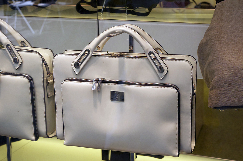 Computer bag at Cécile et Jeanne in Paris. Photo by alphacityguides.