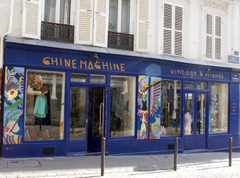 Store front at Chine Machine in Paris. Photo by alphacityguides.