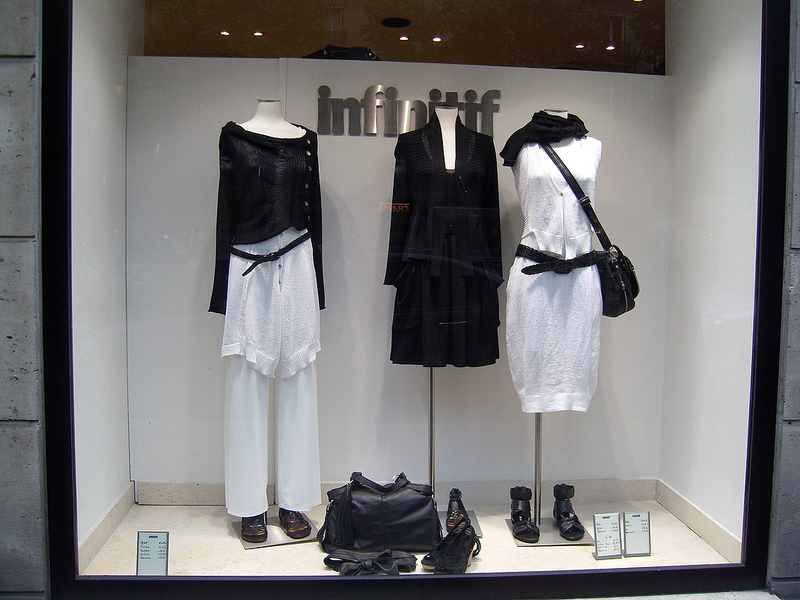 Fashion display at Infinitive in Paris. Photo by alphacityguides.