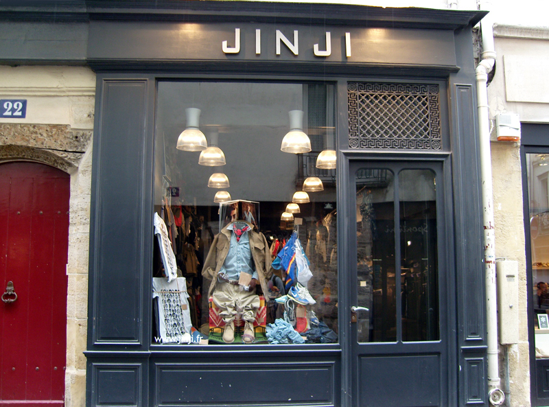 Store front at Jinj in Parisi. Photo by alphacityguides.