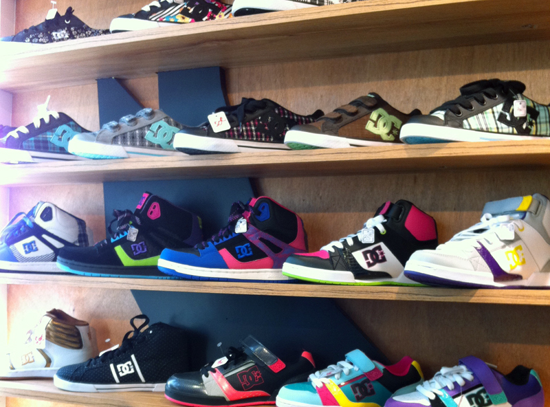 Sneakers inside Landscape Rockshop in Paris. Photo by alphacityguides.