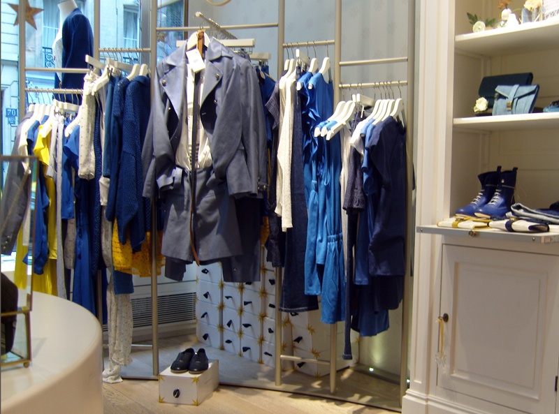 Fashion inside Les Fées de Bengale in Paris. Photo by alphacityguides.