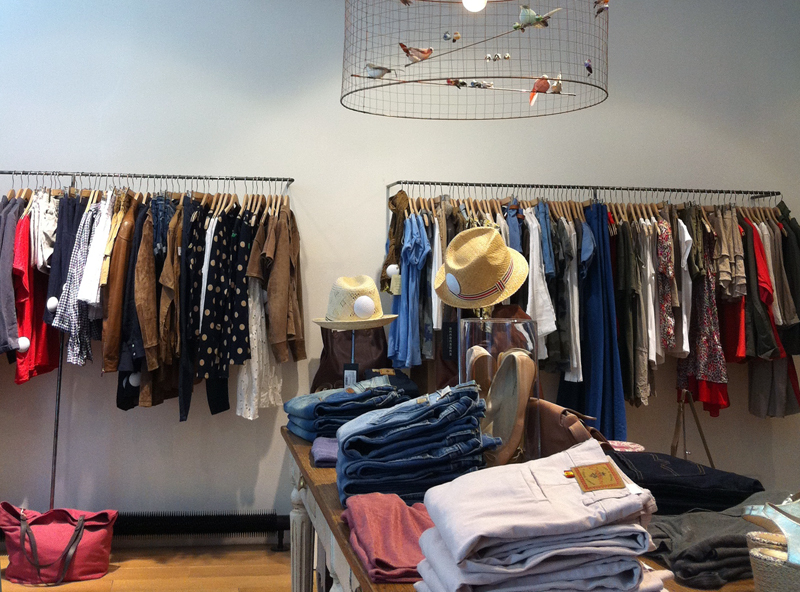 Fashion inside Mademoiselle Jeanne in Paris. Photo by alphacityguides.
