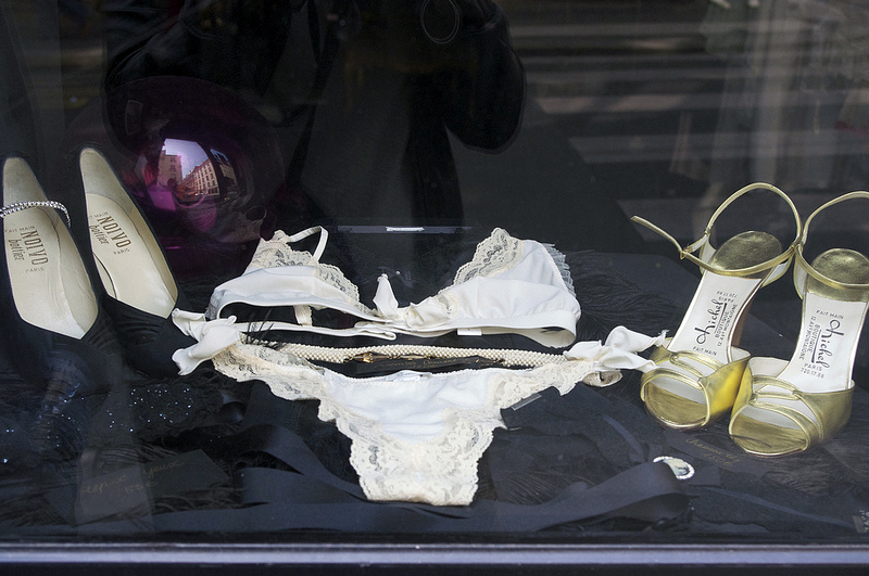Fashion display at Mademoiselle Lola in Paris. Photo by alphacityguides.