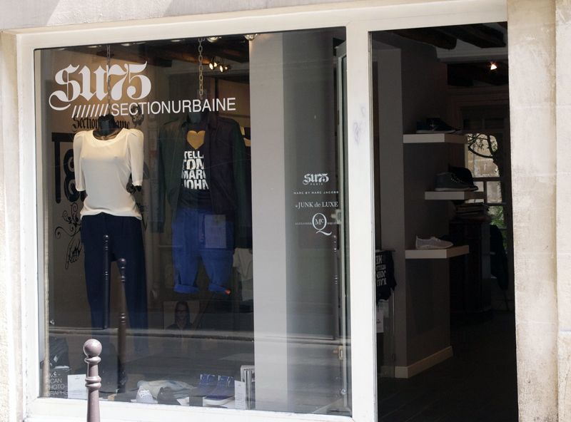 Store front at SU75 in Paris. Photo by alphacityguides.