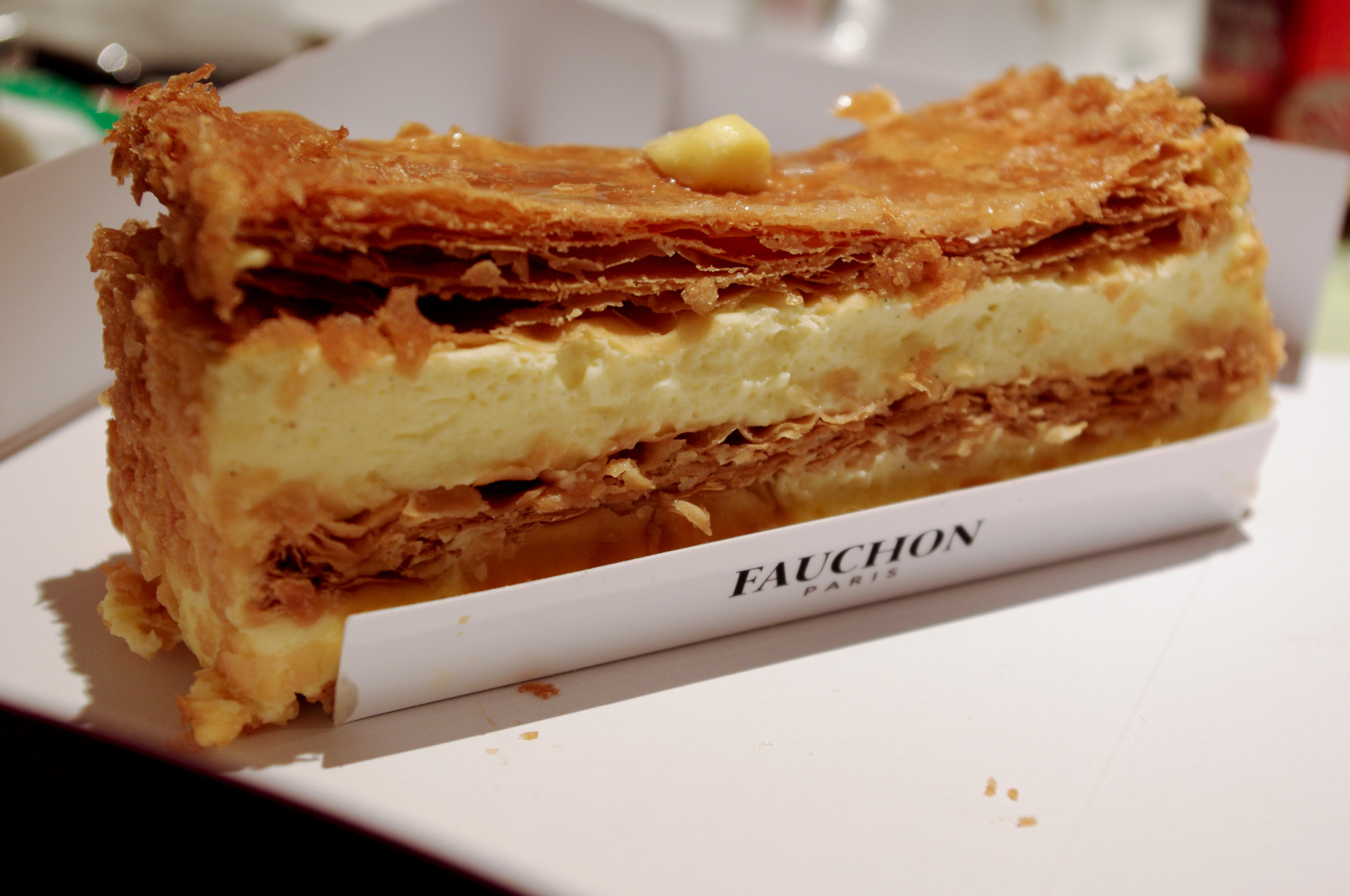 Mille-feuille at Fauchon in Paris. Photo by alphacityguides. 