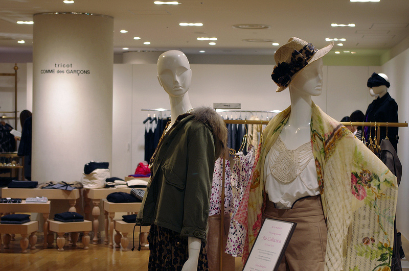 Fashion at Mitsukoshi in Tokyo. Photo by alphacityguides.