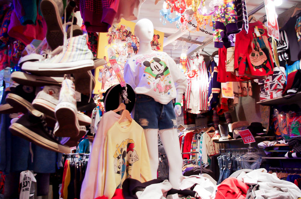 Mickey Mouse sweater at Spinns Harajuku, Tokyo, Japan.
