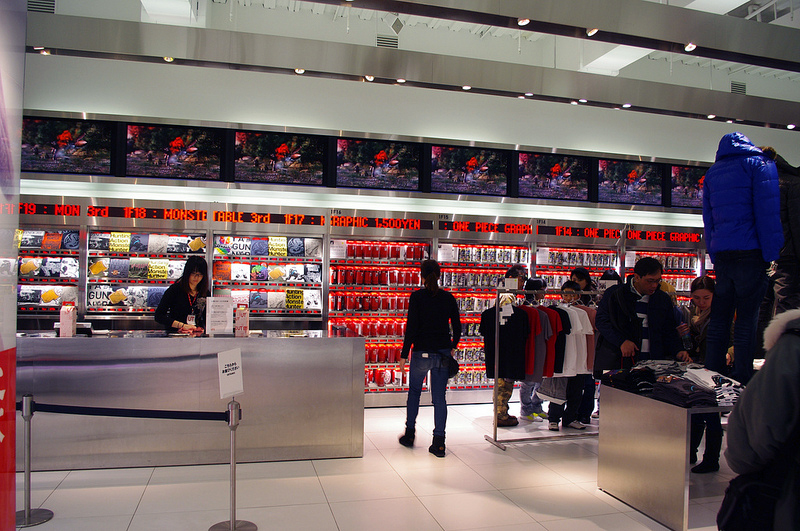 Fashion at UT Uniqlo in Tokyo. Photo by alphacityguides.