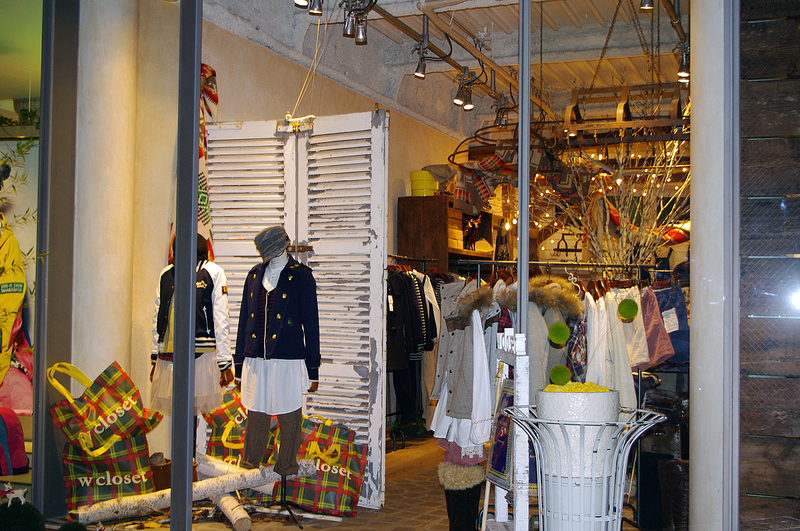 Fashion at W Closet in Tokyo. Photo by alphacityguides.