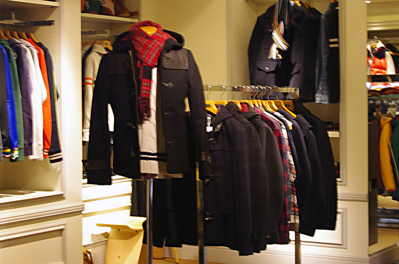 Fashion inside The Duffer of St. George in Tokyo. Photo by alphacityguides.