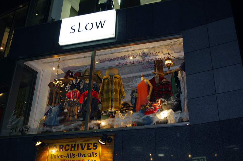 Store front at Slow in Tokyo. Photo by alphacityguides.