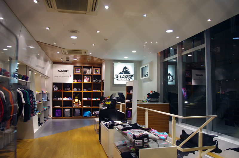 Fashion inside X-Large in Tokyo. Photo by alphacityguides.