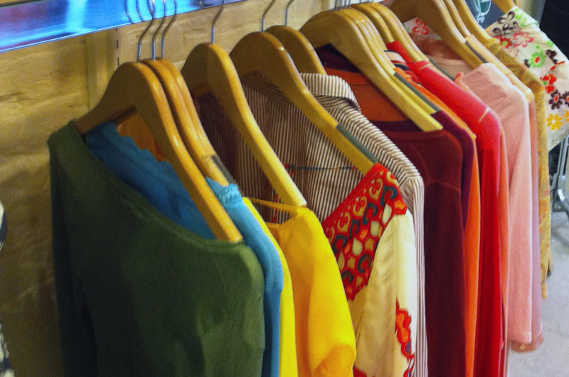 Fashion display inside Second Time Around in New York. Photo by alphacityguides.