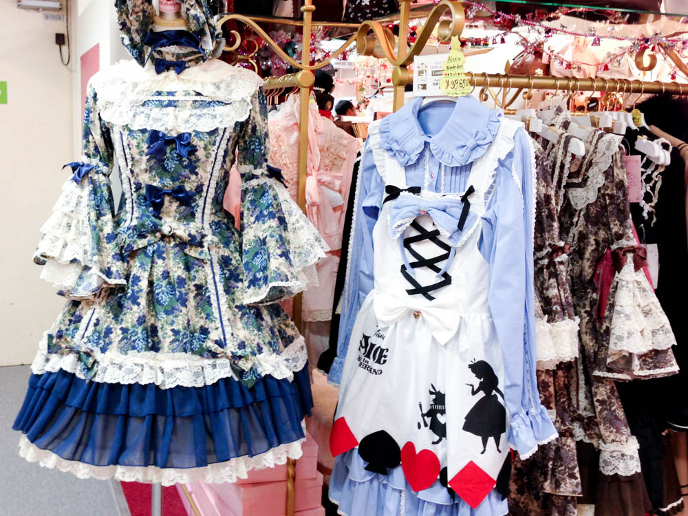 Lolita dresses at Bodyline in Tokyo. Photo by alphacityguides.