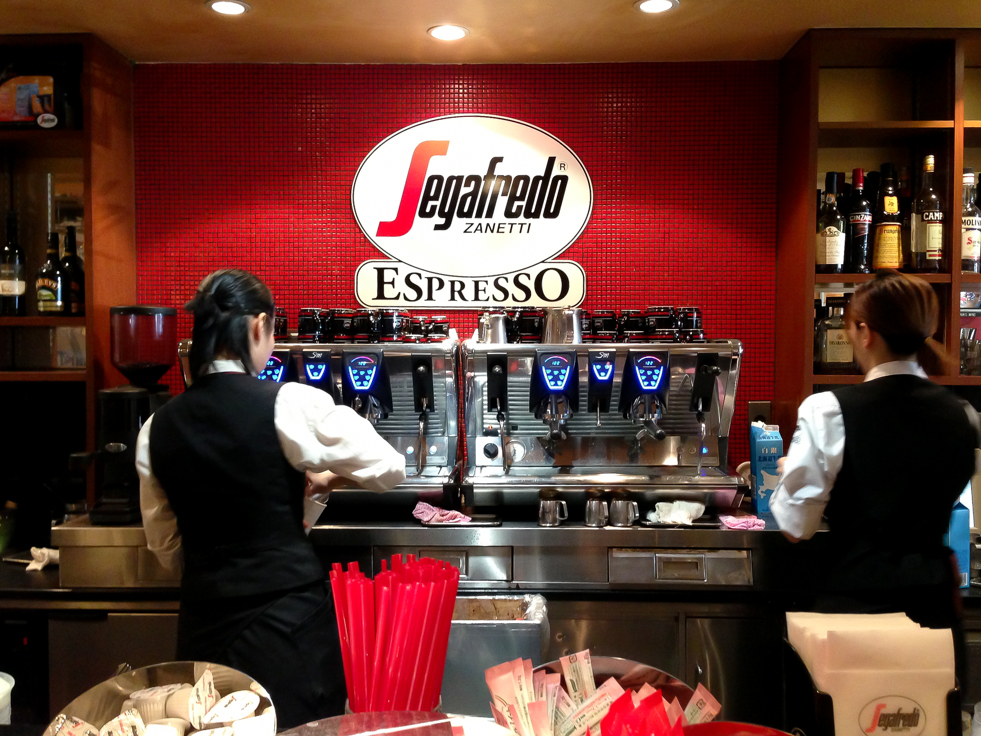 Baristas at Segafredo in Tokyo. Photo by alphacityguides.