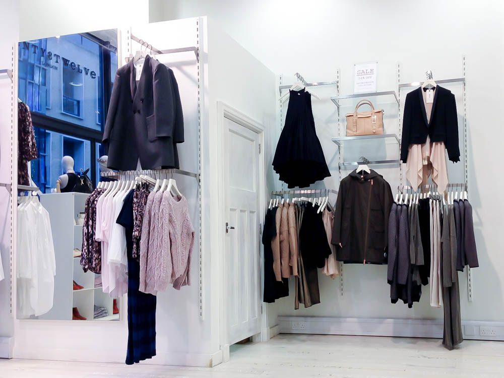 Fashion display at Twenty8Twelve in London. Photo by alphacityguides.