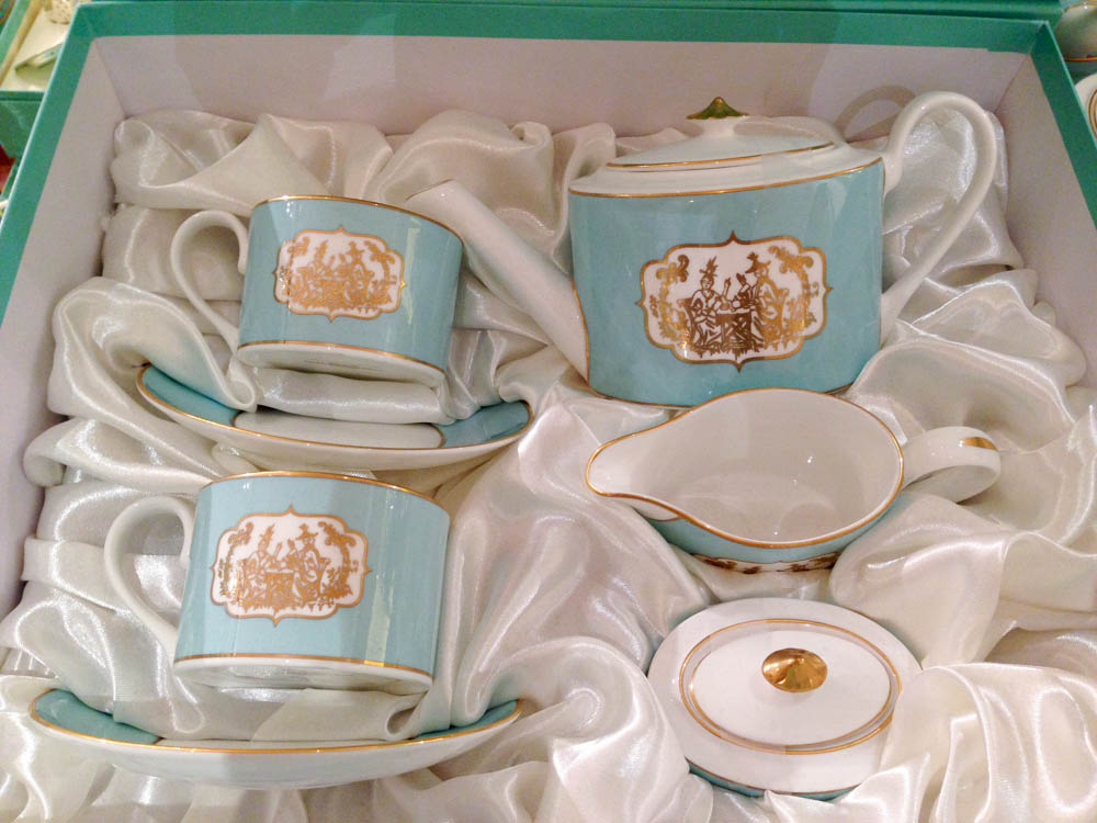 Tea set at Fortnum and Mason in London. Photo by alphacityguides.