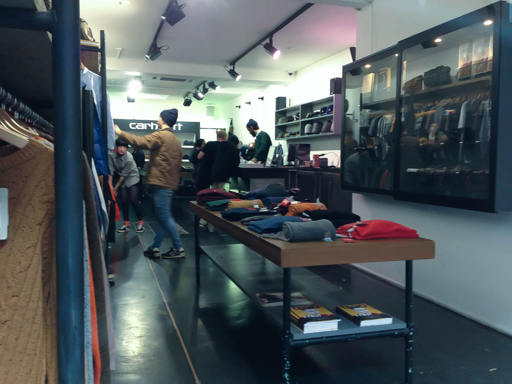 Display inside Carhartt in London. Photo by alphacityguides.