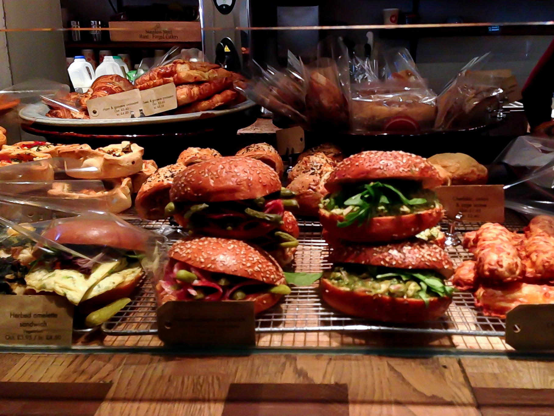 Sandwiches at Gail's in London. Photo by alphacityguides.