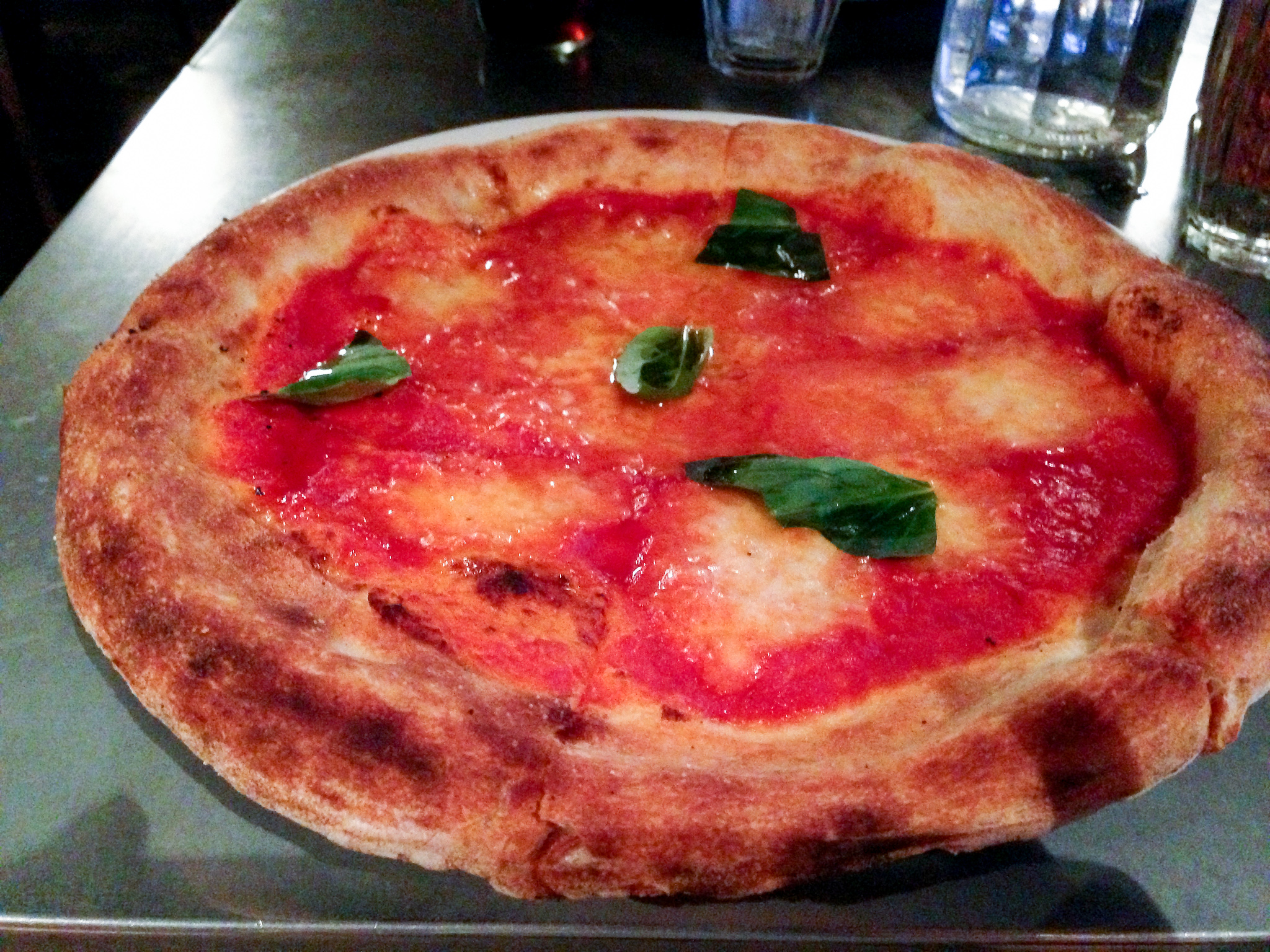 Margherita at Pizza East in London. Photo by alphacityguides.