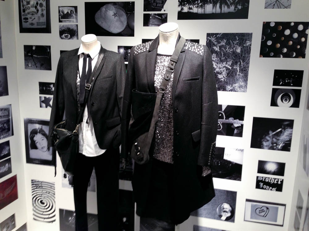 Fashion display inside Zadig & Voltaire in London. Photo by alphacityguides.