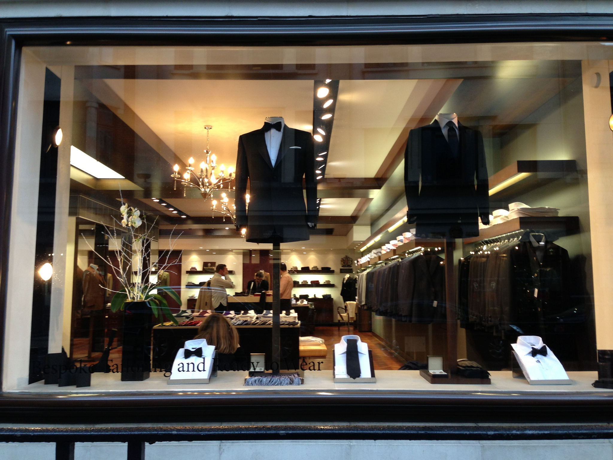 Window display at Kilgour on Savile Row in London. Photo by alphacityguides.