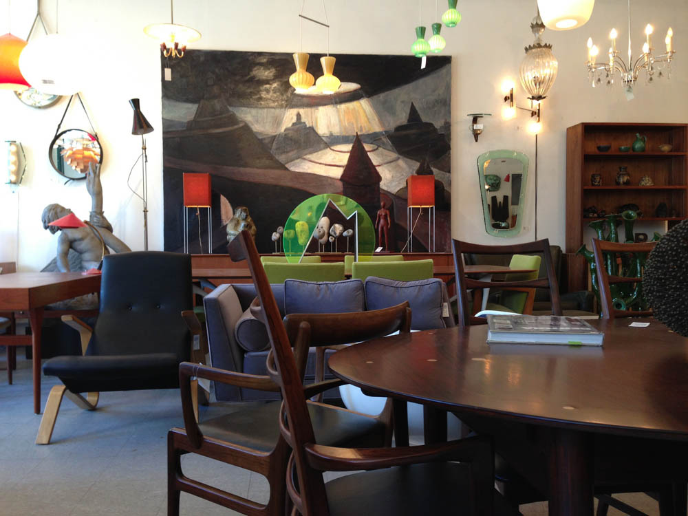 Furniture inside Lost City Arts in New York. Photo by alphacityguides.