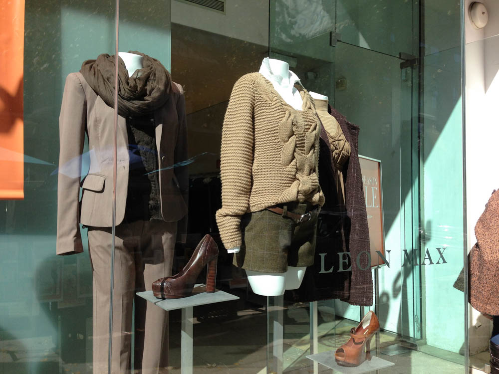 Window display at Max Studio in New York. Photo by alphacityguides.