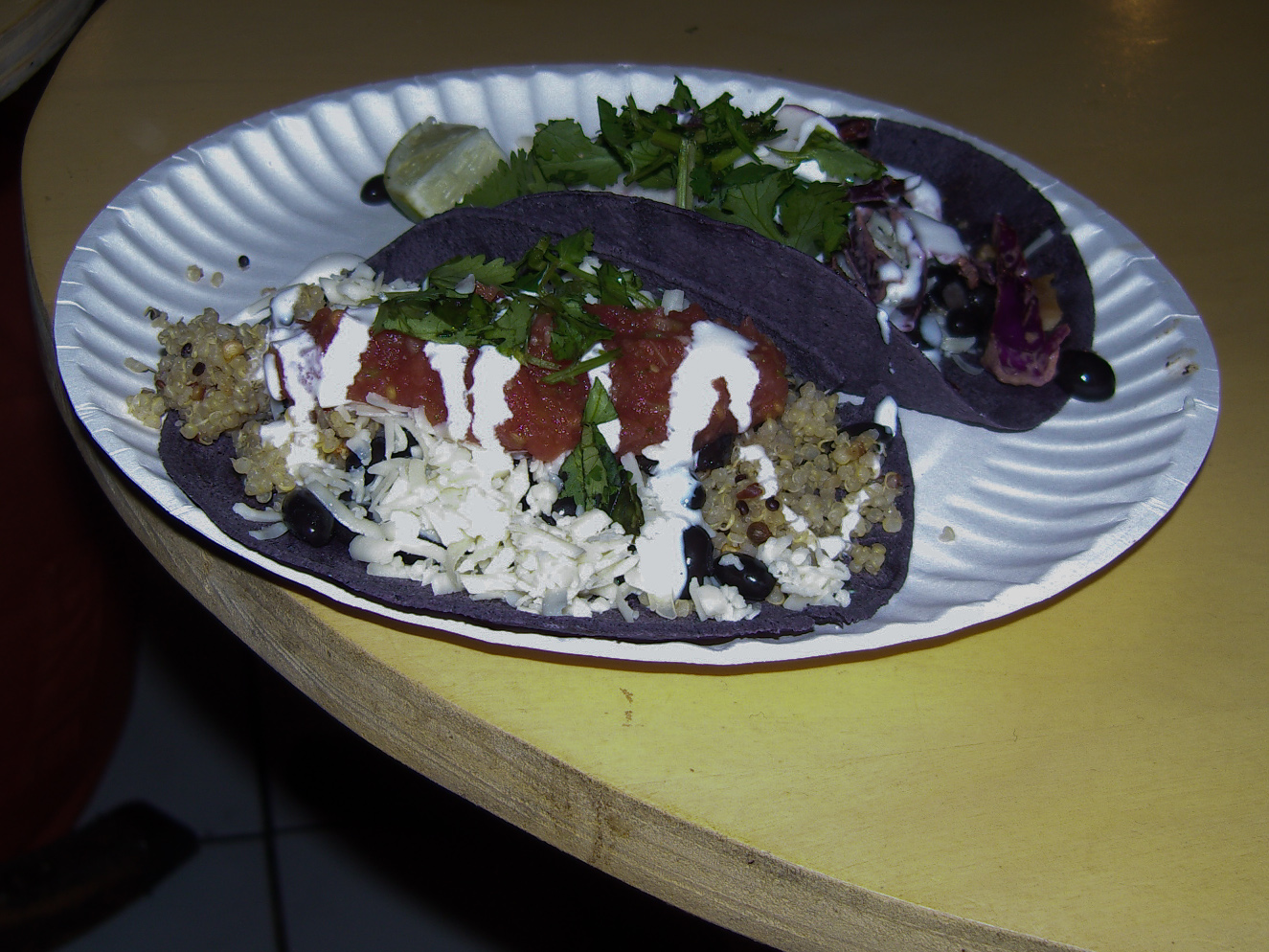 Blue corn tacos from Snack Dragon in New York City. Photo by alphacityguides.