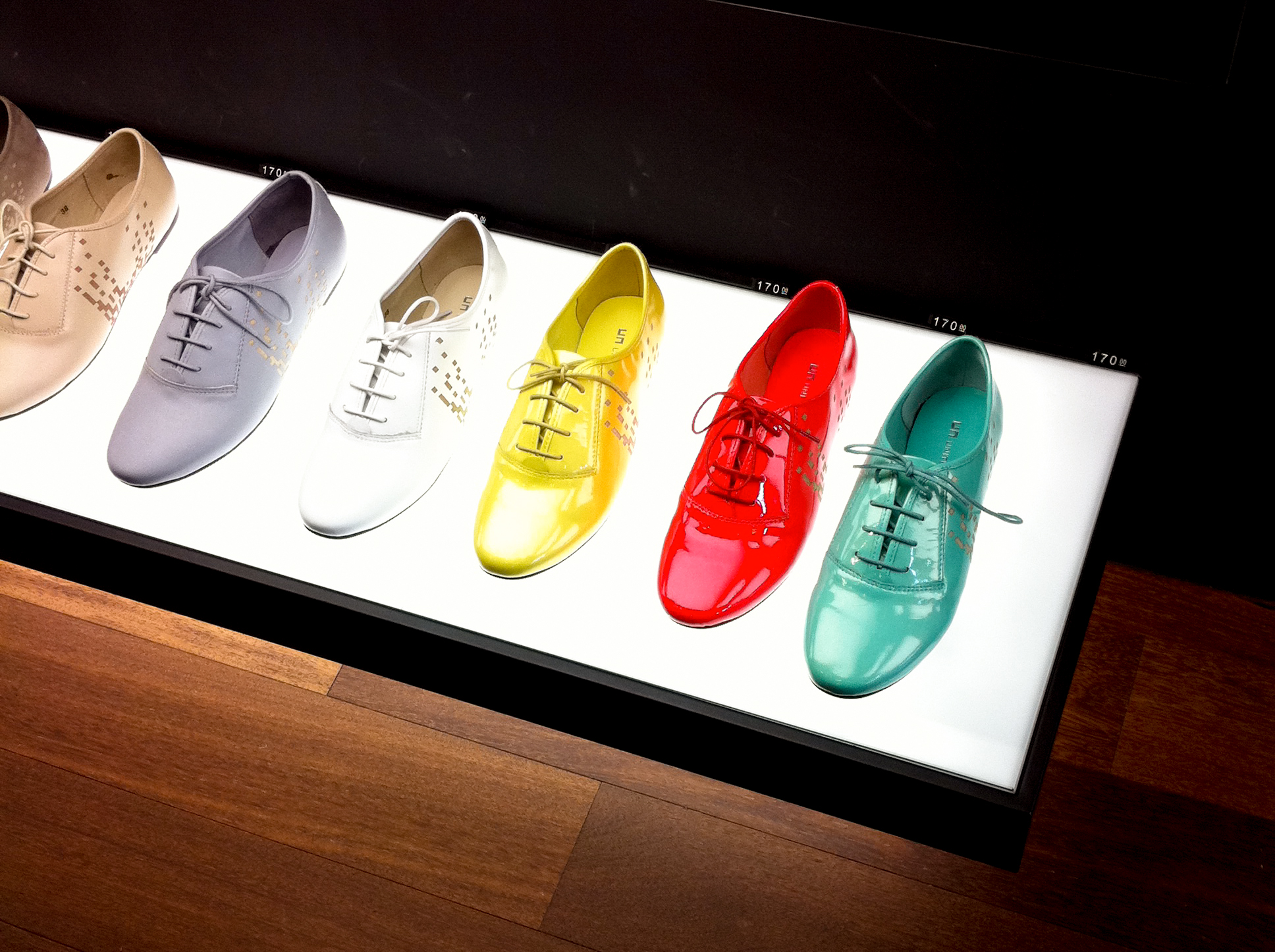 Colorful shoes at UN United Nude in New York. Photo by alphacityguides.