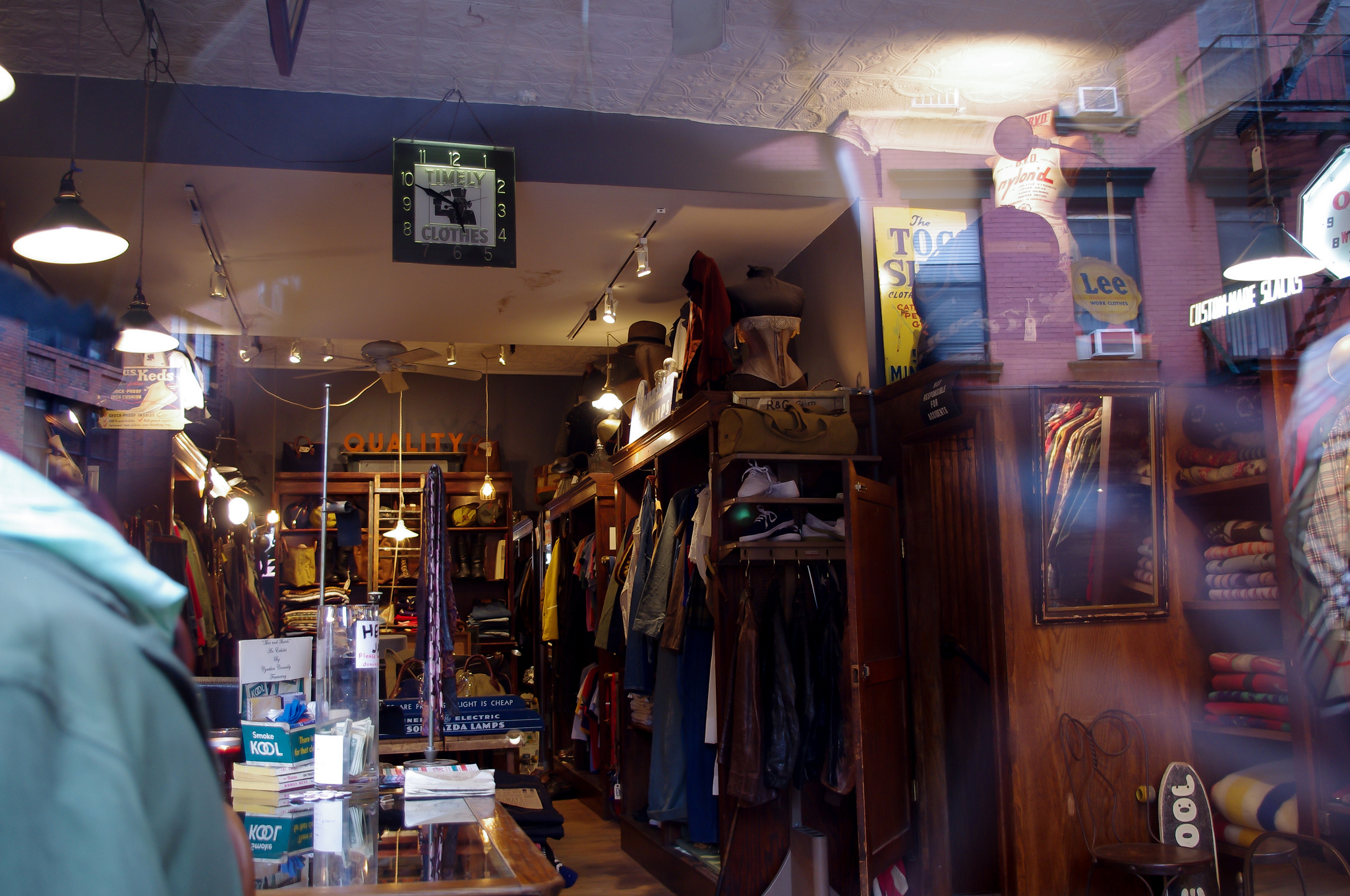 Vintage display at the Quality Mending Company in New York. Photo by alphacityguides.