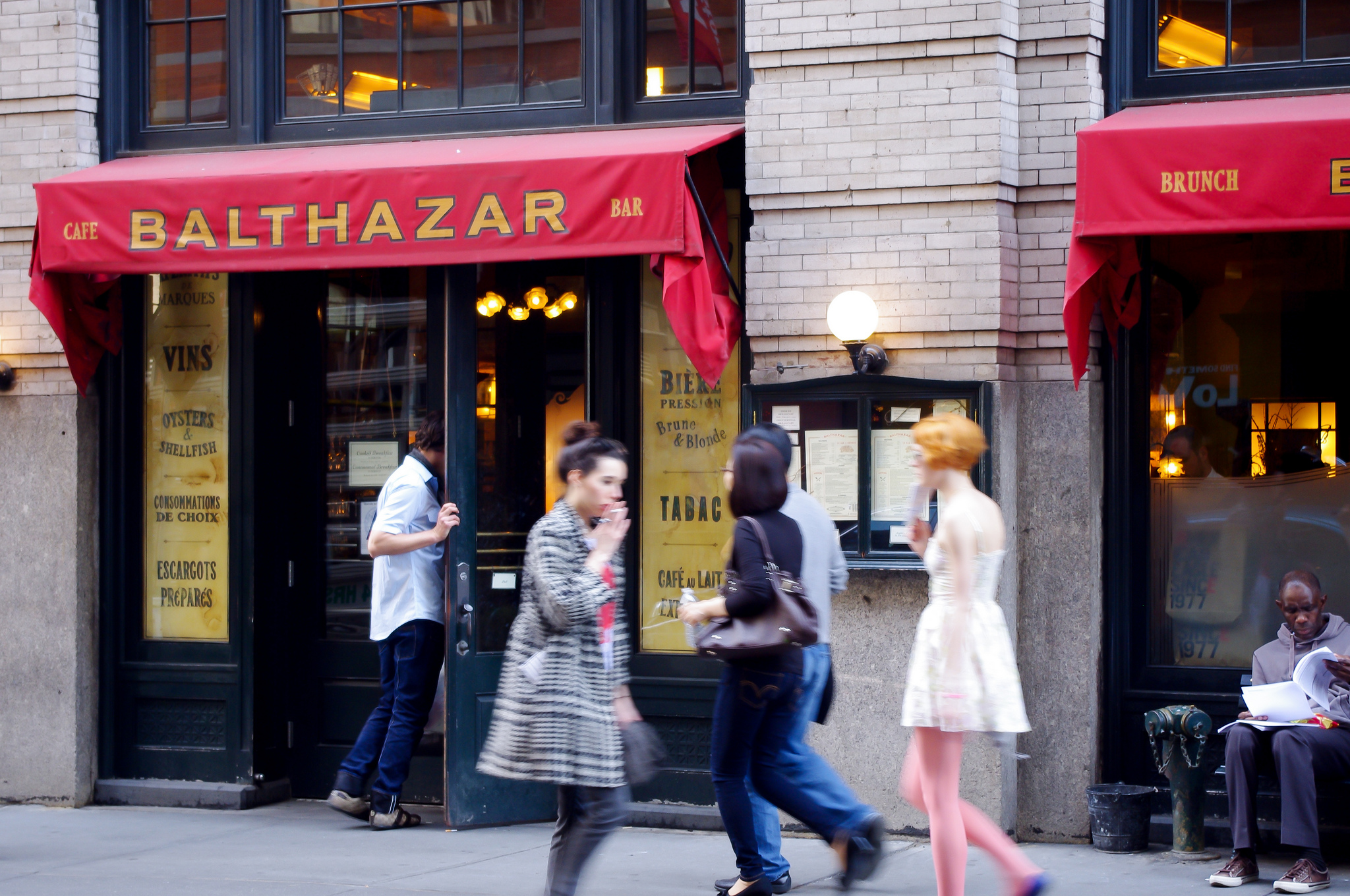 Cafe Balthazar in New York. Photo by alphacityguides.