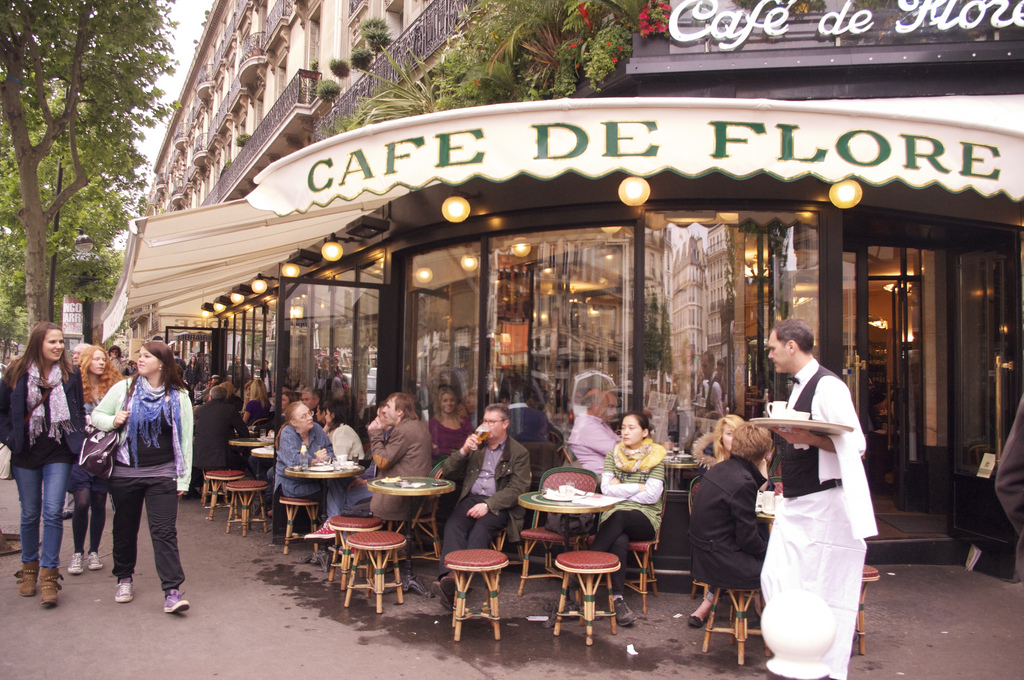 Café de Flore in Paris. Photo by alphacityguides.