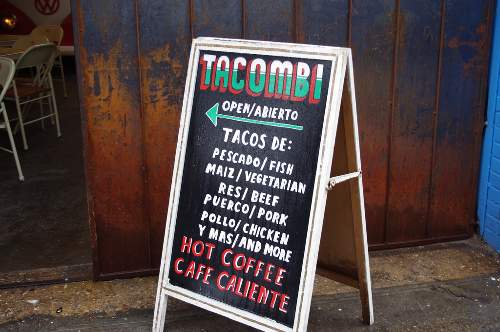 Store front at Tacombi in New York. Photo by alphacityguides.
