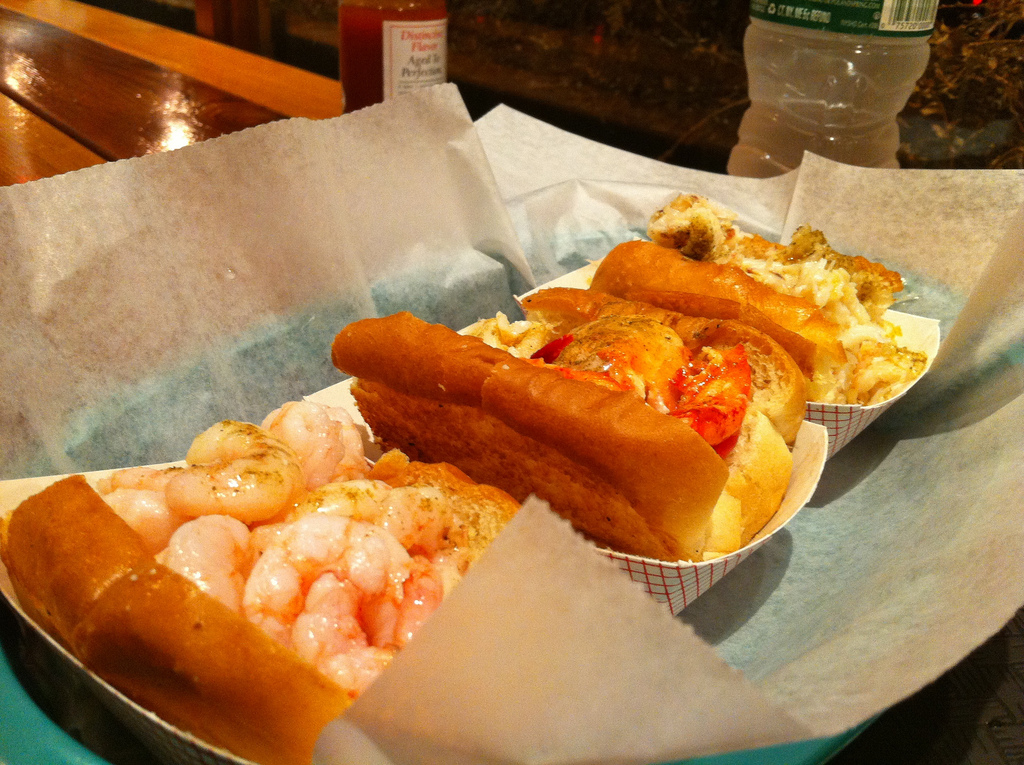 Taste of Maine platter at Luke's Lobster in New York. Photo by alphacityguides