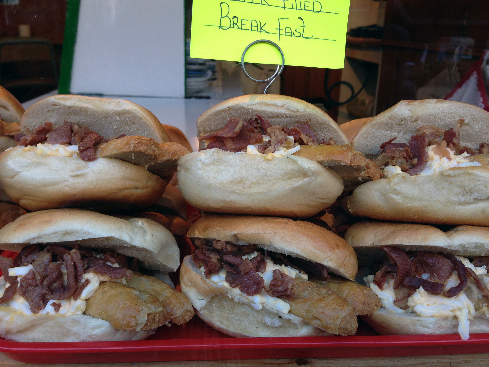 Breakfast Bagels at Cafe Columbia in London. Photo by alphacityguides.