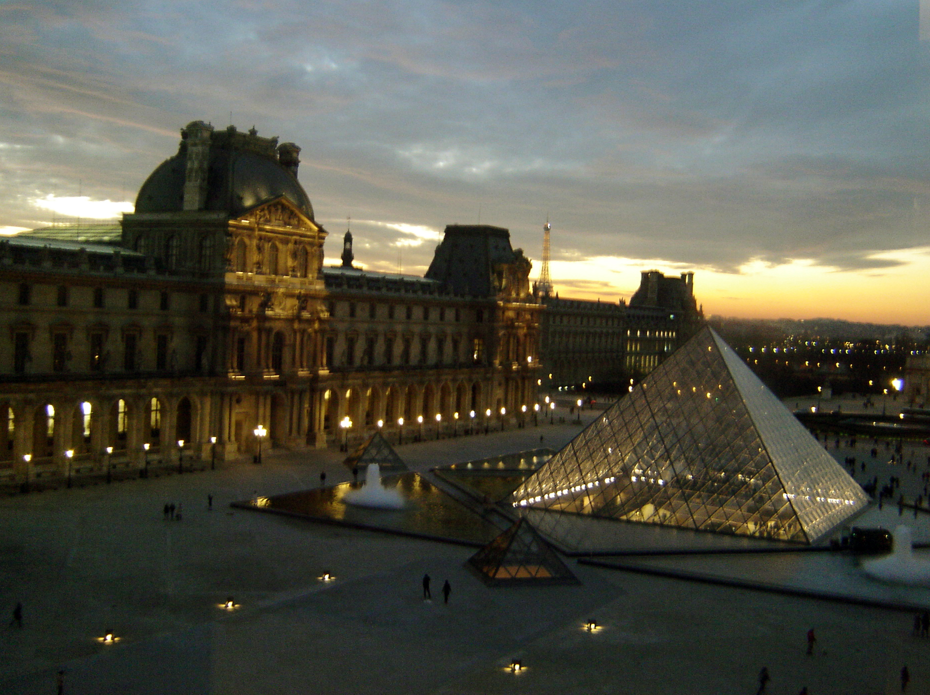 Courtyard at the Louvre. 