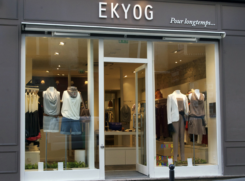 Store front at Ekyog in Paris. Photo by alphacityguides.