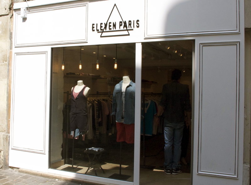 Store front at Eleven in Paris. Photo by alphacityguides.