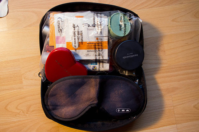 Essentials for your carry-on cosmetic case. 