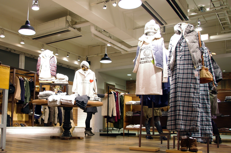 Fashion inside Ciopanic in Tokyo. Photo by alphacityguides.