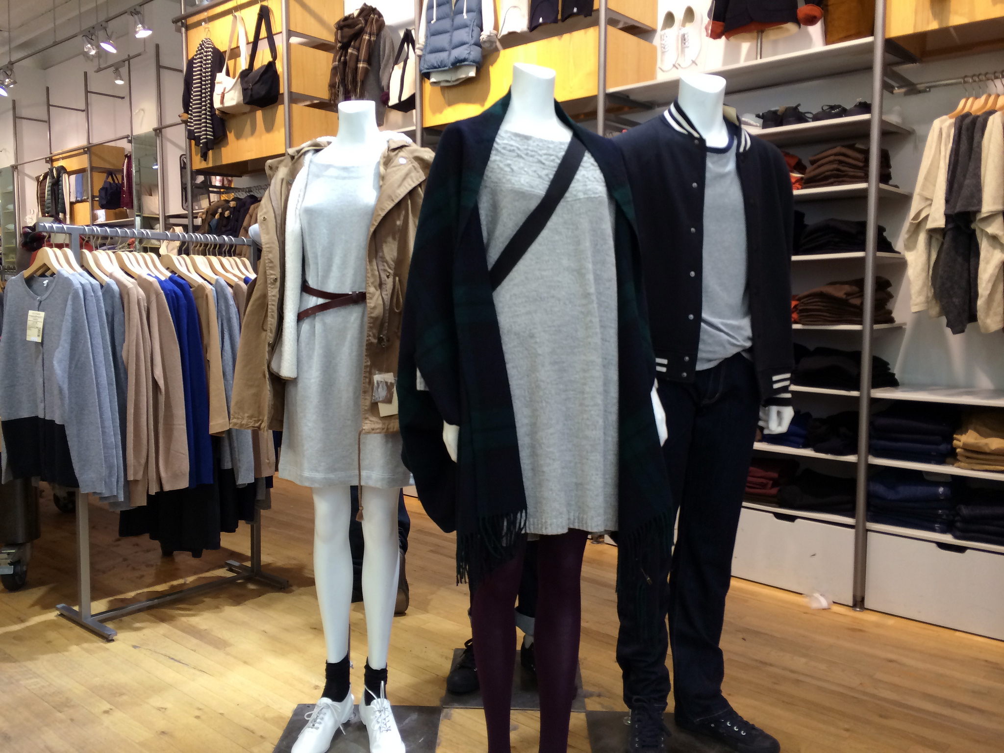 Womenswear fashion at Muji in New York. Photo by alphacityguides.