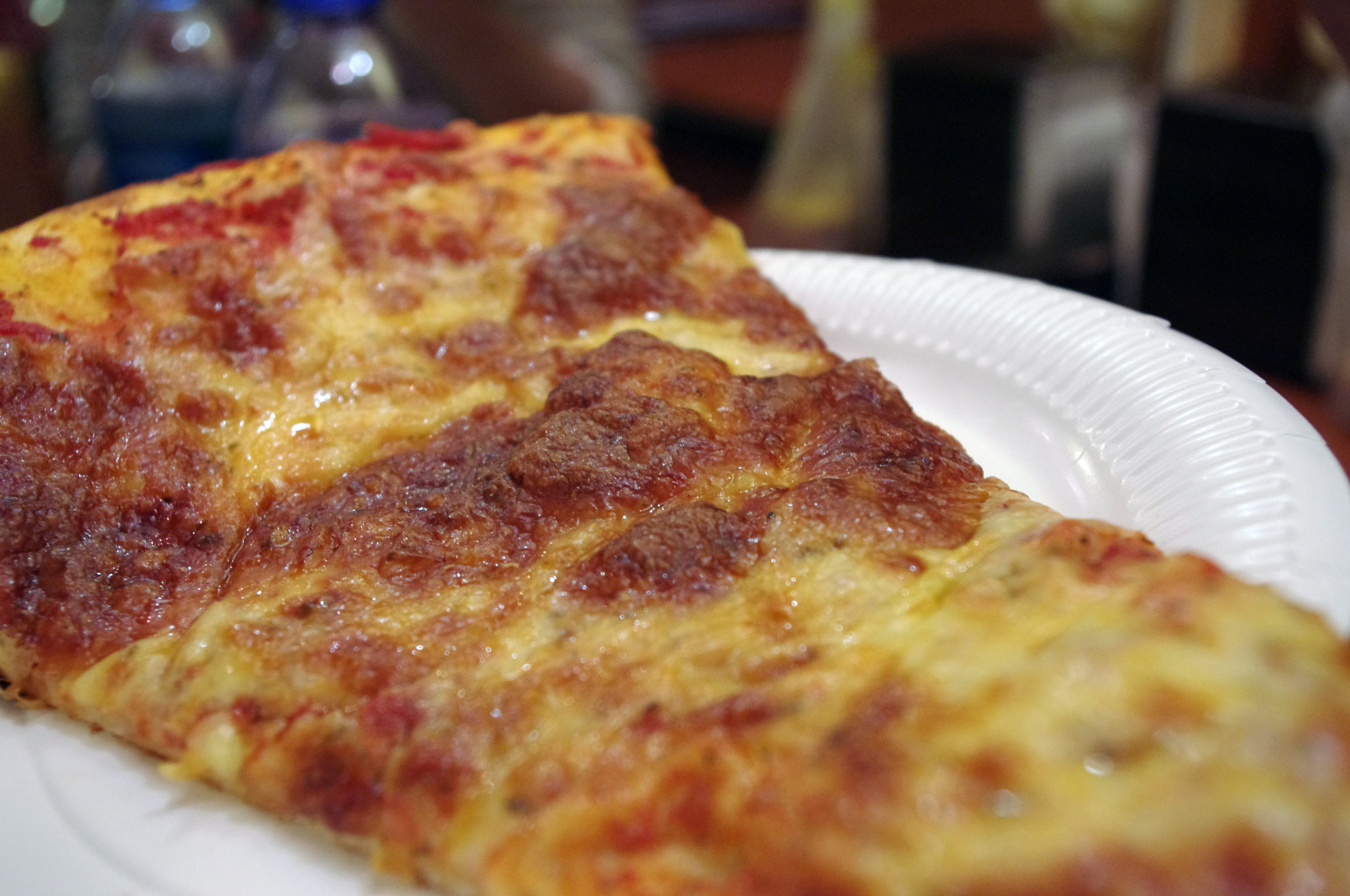 Pizza at Paisano's Pizzeria & Sub Shop in Hong Kong. Photo by alphacityguides.