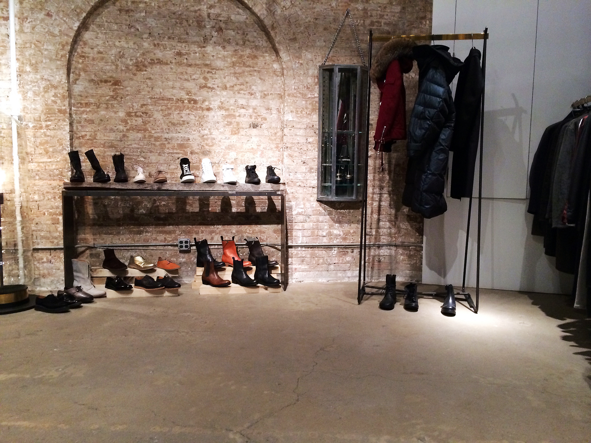 Menswear and shoes at Patrons of the New. in New York. Photo by alphacityguides.